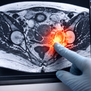 cross-sectional MRI view of the pelvis